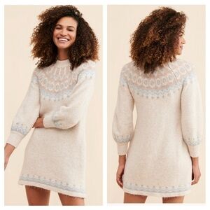 New Callahan Puff-Sleeved Sweater Mini
Dress, New with out Tags, Size Medium-P